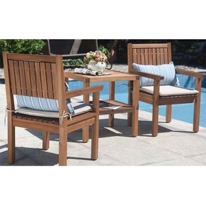 Juego de comedor exterior resistente a los rayos UV de diseño moderno, aluminio de ratán con madera maciza, capacidad de 4-6 asientos para hoteles, OEM, ODM, Vietnam - Product Image 4