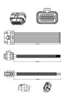Faisceau de câbles UL11028 18AWG 600V TE Connectivity 776273-5, connecteur automobile 12 broches, assemblage de câbles OEM
