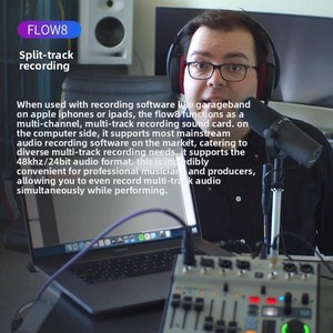 BEHRINGER/Behringer FLOW8 Mezclador de Tarjeta de Sonido Digital Profesional para Transmisión <span class=keywords><strong>en</strong></span> <span class=keywords><strong>Vivo</strong></span> y Grabación con Efectos - Product Image 4