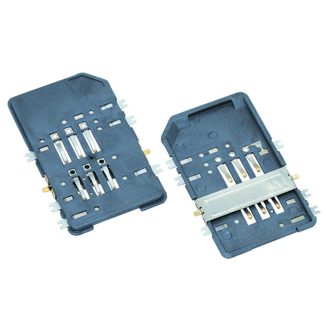 SIM Card Holder 6Pin Six-pin Holder Sinking Plate Ultra-thin All-plastic Card Slot Mobile Phone Communication Memory Card Drawer