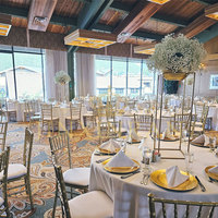 Chaise Chiavari de luxe dorée pour banquet, chaise Napoléon en métal et acier à louer pour mariage
