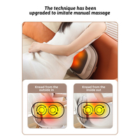 Masseur dorsal avec chaleur, masseur Shiatsu 2 en 1 pour soulager les douleurs du bas du dos, coussin de massage à pétrissage profond 3D