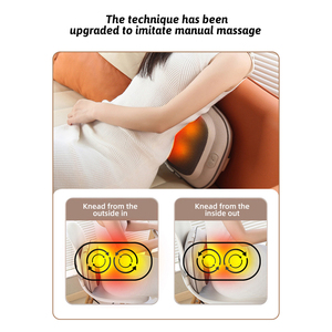 Masseur dorsal avec chaleur, masseur Shiatsu 2 en 1 pour soulager les douleurs du bas du dos, coussin de massage à pétrissage profond 3D - Product Image 5