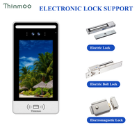 Interphone vidéo Android Thinmoo, vidéophone, reconnaissance faciale, code carte, écran tactile 5 pouces, pour immeuble multi-appartements