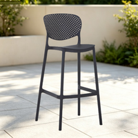 Chaise de plage et de piscine en plastique rétro, nouveau design, tabouret de bar confortable en plastique, vente en gros