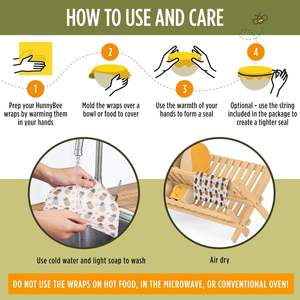 عضوي صديق للبيئة متين قابل للتحلل مستدام شمع العسل تغليف طعام مطبوع مخصص قابل للغسل 1S1M1L FDA LFGB GOTS المعتمدة - Product Image 4