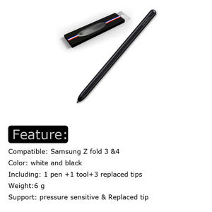 Convient pour <span class=keywords><strong>Samsung</strong></span> <span class=keywords><strong>Z</strong></span> <span class=keywords><strong>Fold</strong></span> <span class=keywords><strong>3</strong></span> stylo tactile F9260 W22 stylet pliant <span class=keywords><strong>S</strong></span> stylo de remplacement stylo sensible à la pression - Product Image 6