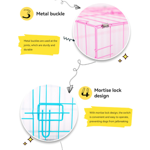 Grand Pliant Chien Chat Animalerie <span class=keywords><strong>Cages</strong></span> D'affichage <span class=keywords><strong>Cages</strong></span> En Fil De Fer Fantaisie pour Kitty Chiot Cage Pliable - Product Image 5