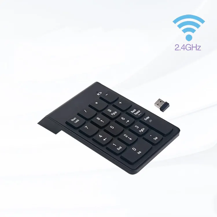 Factory price super slim numeric keypad 2.4Ghz wireless number pad for computer