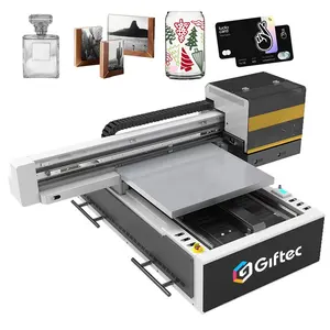 Giftec 90x60cm 2 in 1 Acrylic Metal Wood Ceramic uvdtf and Flatbed Printer A1 6090 printing machine Digital UV inkjet printers