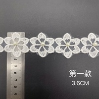 À la main Di Mesh Soluble Dans L'eau Dentelle Brodé Papillon Nail Perle Bar Code Dentelle Tissu Accessoires pour Chaussures Sacs DIY Vêtements
