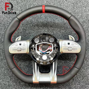 Volante de Cuero <span class=keywords><strong>Mercedes</strong></span> para Benz Amg Clase E W212 W213 Cla C117 250 200 C118 Clk W209 Clase A W177 A200 Clase V W447 - Product Image 3