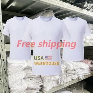 Logotipo personalizado impreso 100% poliéster satén camisas sublimación sensación US Warehouse camisetas en blanco patrón Unisex manga corta - Product Image 1