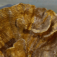 Brûleur d'encens de luxe en résine dorée, sculpture corail Art Déco, fait main, auto-adhésif, pour décoration de bureau et de salon