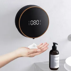 Luxury New Refillable Hand Free Brush Liquid Soap and Lotion Cream Soap Foam Dispenser Wall Sensor Automatic Soap Dispenser