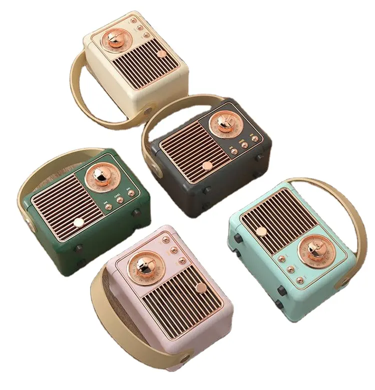 Retro Speaker HM11 ส่งของขวัญคลาสสิกRetroเครื่องเล่นเพลงเสียงสเตอริโอแบบพกพาตกแต่งลําโพงมินิเครื่องเล่นเพลงเดินทาง