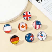 Épinglettes de drapeau de pays personnalisées insignes en métal émaillé souple broche d'État national pour hommes femmes épingle à chapeau