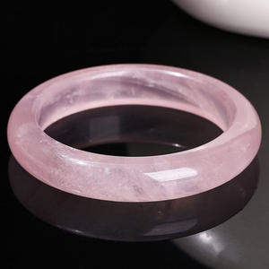 2026 <span class=keywords><strong>Madagascar</strong></span> Rose Quartz bracelet et bracelet faire en gros 55-58mm naturel Rose Quartz bracelet rose glace Jade pierre naturelle - Product Image 6