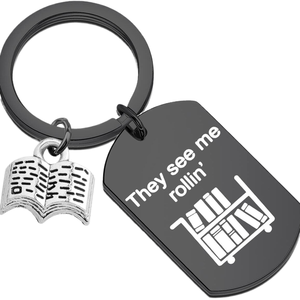 Libros de lectura de nuevo estilo Jinzhu2, llavero de acero inoxidable, regalo entusiasta, <span class=keywords><strong>colgante</strong></span> de mochila para estudiantes - Product Image 1