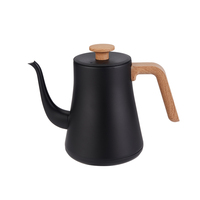 Bouilloire électrique intelligente à col de cygne numérique noire de 1000 ml en acier inoxydable avec contrôle de la température pour le café ou le thé