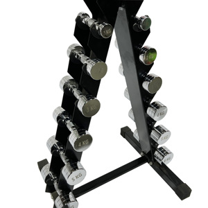Manufacturer Steel Stainless Dumbbells Gym Weight 2.5-50 kg Pounds <strong>Dumbells</strong> <strong>Rack</strong> 5 Pairs - Product Image 4