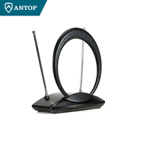 ANTENNE TV numérique intérieure ANTOP HD 4K amplifiée 28dB Gain Plastique UHF VHF DVBT-2