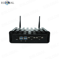 EGLOBAL Lüfterloser Computer Intel Core-i7-8569U 2*DDR4 MSATA M.2 SSD VGA 2*HD DP 4*USB 2*RJ45 Giga LAN Audio Linux Mini-PC