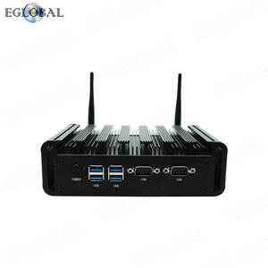 คอมพิวเตอร์ไร้พัดลม EGLOBAL In-tel Co-re-i7-8569U 2*DDR4 MSATA M.2 SSD VGA 2*HD DP 4*USB 2*RJ45 Giga LAN Audio Linux มินิพีซี - Product Image 5