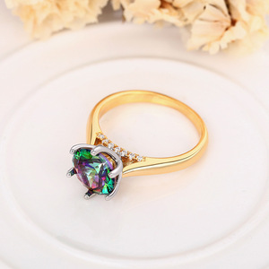 Anello nuziale Rainbow Six Prong per donna, elegante gioiello da dito alla moda per matrimonio - Product Image 5