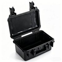 Boîte à outils portable en plastique noir PP IP67 étanche et antichoc avec mousse découpable, personnalisable OEM