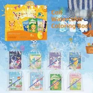 Set di 24 Libri <span class=keywords><strong>da</strong></span> <span class=keywords><strong>Colorare</strong></span> ad Acquerello per Bambini e Ragazzi con Pagine in Cartoncino e Disegni a Tema Animale - Product Image 4