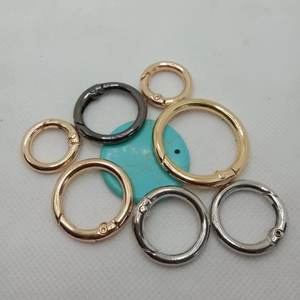 حلقة مفاتيح دائرية من سبائك الزنك بمشبك زنبركي للبيع بالجملة، مشبك معلق للحفلات والأعراس الصينية - Product Image 1