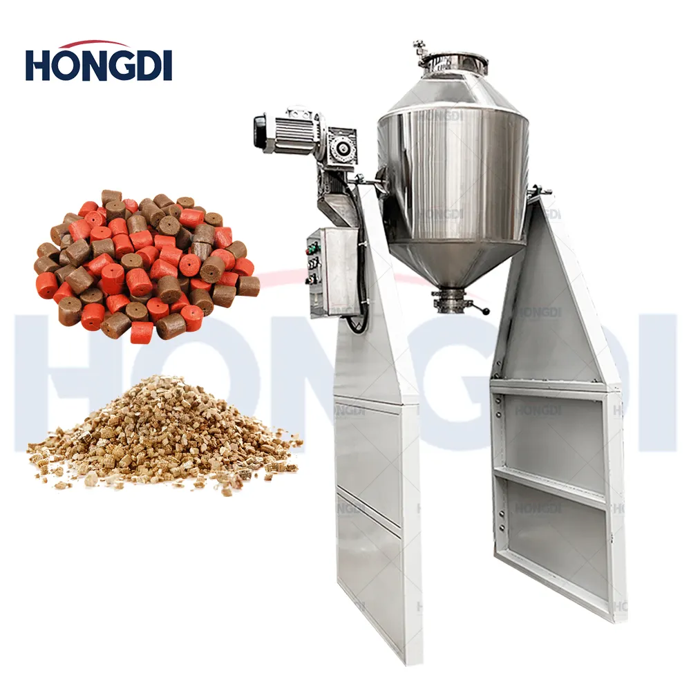 Food cocoa powder double cone mixer Sour plum soup powder drum agitator angelica wolfberry powder mixing machine