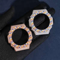 Diamanttester-geprüfte Hip-Hop Iced Out Uhr GA2100 mit Moissanit-Diamanten und mehrfarbigen Zirkonia-Steinen im Gehäuse