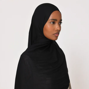Modest fashion modal muslim <b>hijab</b> soft lightweight breathable shawl 180 70cm <b>full</b> coverage design fine sewing solid and printed - Product Image 1