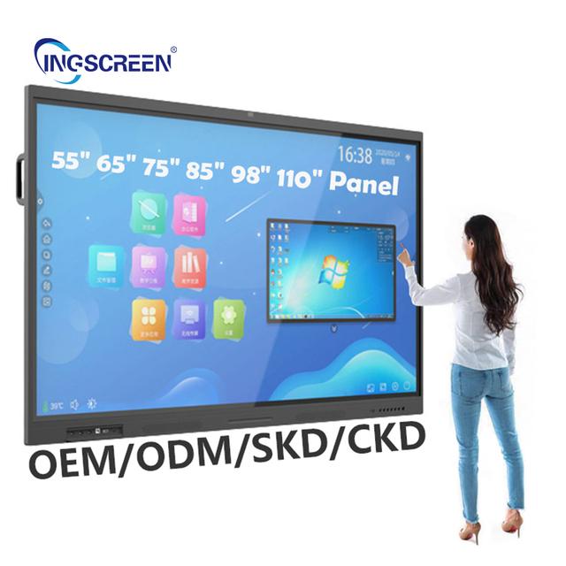 INGSCREEN 75/86 Inch Interactive Smart Board Touch Screen LED Panel with 20-Point Touch 4K UHD 120Hz