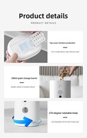 Meilleure Vente - Modèle Mis à Jour - Distributeur Automatique Intelligent pour Animaux de Compagnie - Conception Démontable - Compatibilité Multi-Prises - Léger (1,85 kg) - Pour Chiens et Chats