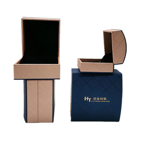 Boîte à bijoux rectangulaire de haute qualité personnalisable en gros, doublure en daim, coffret cadeau luxueux, rangement pour bijoux Everwin - Product Image 4