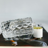 RTS-botellas de cristal con diseño único de lujo, frasco de cristal transparente de 50ml, perfume, diamante, Dubái