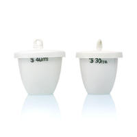 Crucible en porcelaine haute température avec couvercle pour la détermination de la teneur en cendres, l'allumage et le chauffage des échantillons, capacité 10ml-100ml