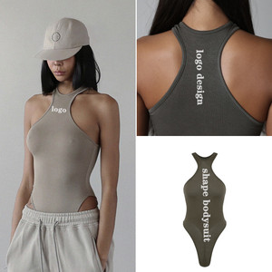 Body sculptant amincissant pour femme avec logo personnalisé, effet ventre plat, coupe intégrale, décolleté ajouré - Product Image 3