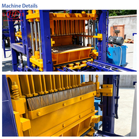 Machine automatique de fabrication de briques en béton QT4-15, moules personnalisés pour blocs creux, pavés et bordures