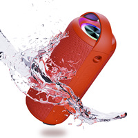 Haut-parleurs professionnels Mini équipement de sonorisation de scène IPX6 douche LED étanche avec haut-parleur à poignée haut-parleur Portable dent bleue