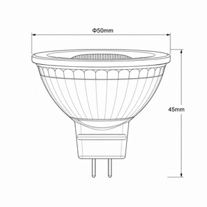 ไฟสปอตไลท์ LED MR16 หลอดไฟสปอตไลท์แก้ว 5W AC/DC 12V 650-670LM ไม่กระพริบ  มุมลำแสง 60 องศา SMD 2835 - Product Image 6
