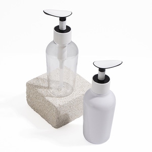 Transparent Plastic Lotion <b>Pump</b> <b>Bottle</b> 400ml PET Cylinder White Sealed For Body Lotion Shampoo Shower Gel - Product Image 1