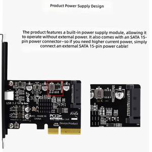 Desktop PCIe zu Typ C USB32 Gen2x2 20Gbps Laufwerksfreie Adapterkarte <span class=keywords><strong>ASM3242</strong></span> - Product Image 3