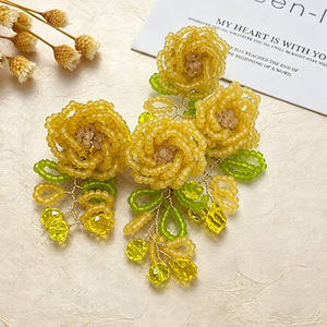 Pendientes de Moda MusesJewels, Diseño de Flor Colorida, Acero Inoxidable, Hechos a Mano para <span class=keywords><strong>Chicas</strong></span> - Product Image 4