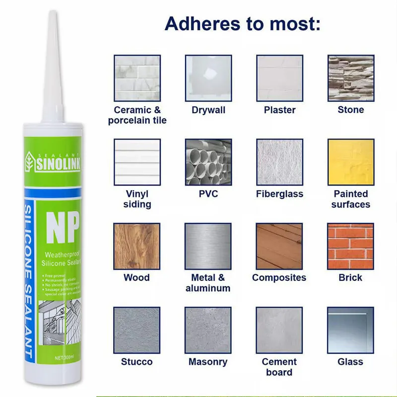 Clear Silicone For Fungicidal Joint Caulking Interior and Exterior Application Adhesives Sealant