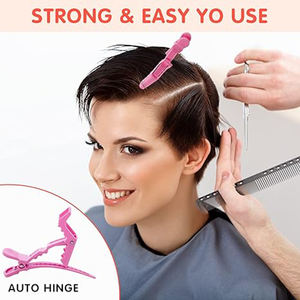 Pinzas de Cocodrilo Coloridas con Logotipo Personalizado OEM, Antideslizantes, para Peluquería, para Seccionar el Cabello, Pinzas de Pico de Pato para Barbería y Salón - Product Image 6