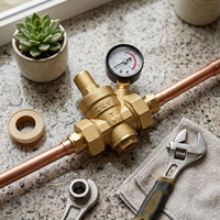 Vanne de réduction de pression de gaz naturel de type piston avec extrémités filetées DN15-DN50 pour la régulation des conduites GPL, appareil de sécurité pour l'alimentation